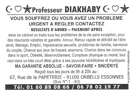 Cliquez pour voir la fiche dtaille de DIAKHABY