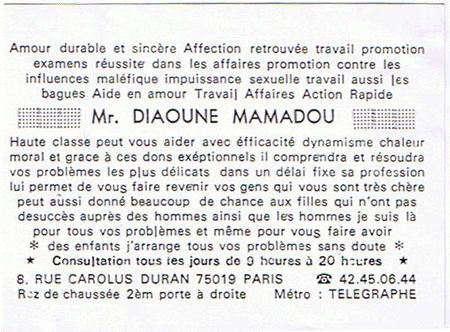 Cliquez pour voir la fiche dtaille de DIAOUNE MAMADOU