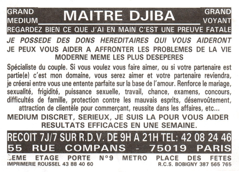 Cliquez pour voir la fiche dtaille de DJIBA