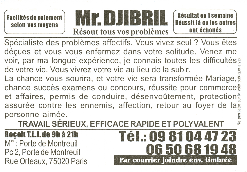 Monsieur DJIBRIL, Paris