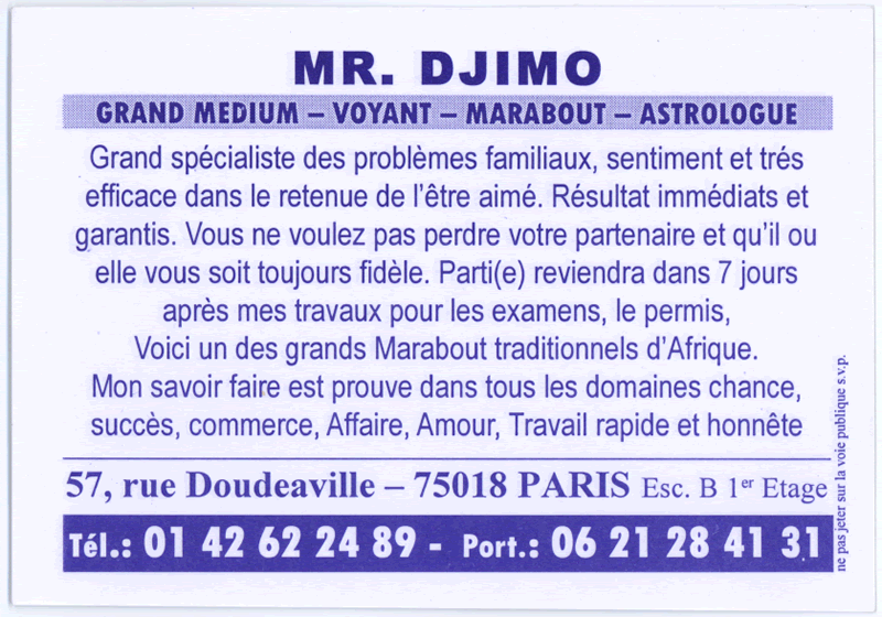 Monsieur DJIMO, Paris