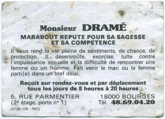 Monsieur DRAMÉ, Bourges