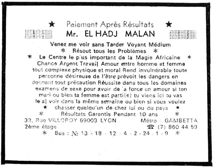 Cliquez pour voir la fiche dtaille de EL HADJ MALAN