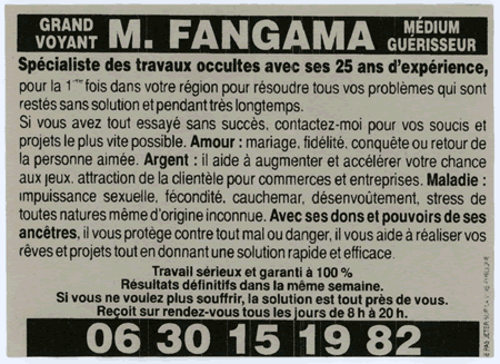 Cliquez pour voir la fiche dtaille de FANGAMA