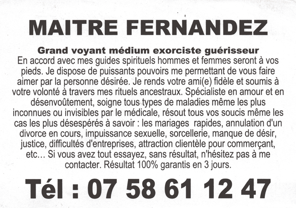 Maître FERNANDEZ, (indéterminé)