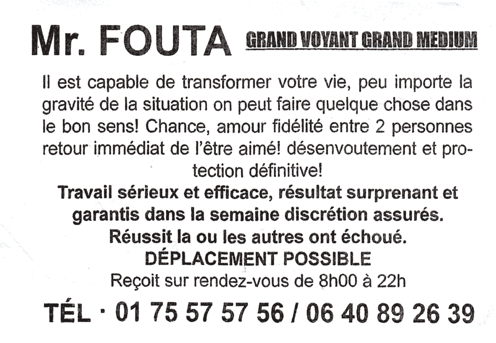 Cliquez pour voir la fiche dtaille de FOUTA