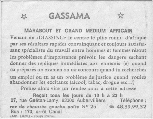 GASSAMA, Paris