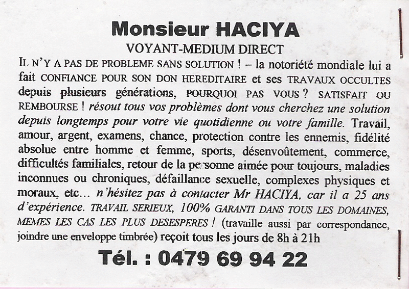 Cliquez pour voir la fiche dtaille de HACIYA