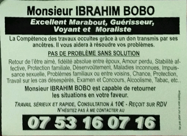 Cliquez pour voir la fiche dtaille de IBRAHIM BOBO