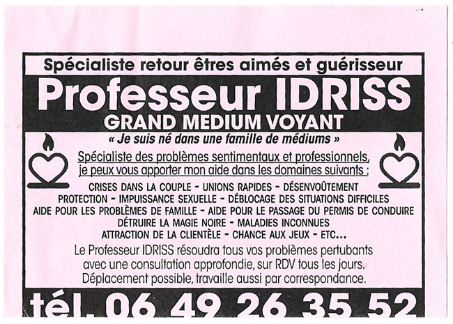 Professeur IDRISS, Toulouse