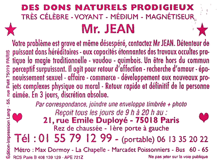 Cliquez pour voir la fiche dtaille de JEAN