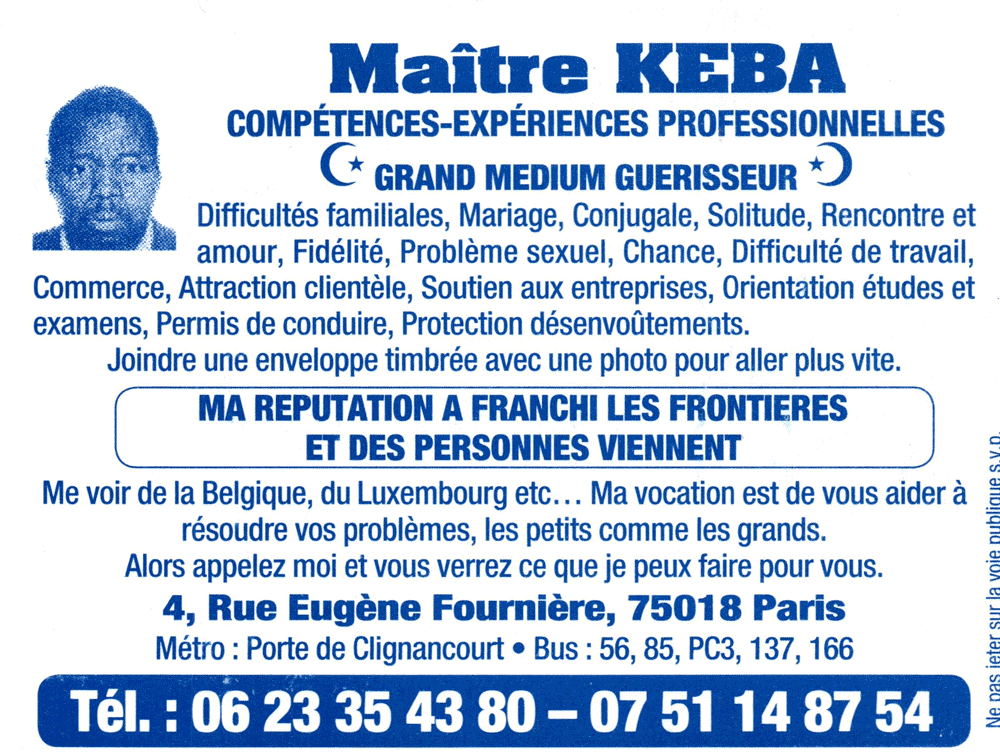 Matre KEBA, Paris