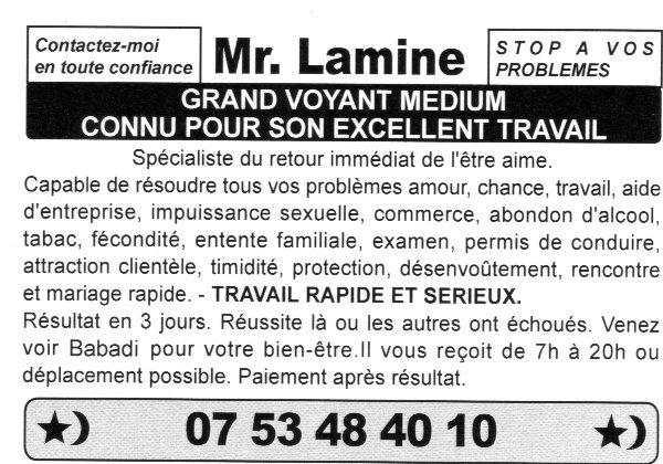 Cliquez pour voir la fiche dtaille de LAMINE