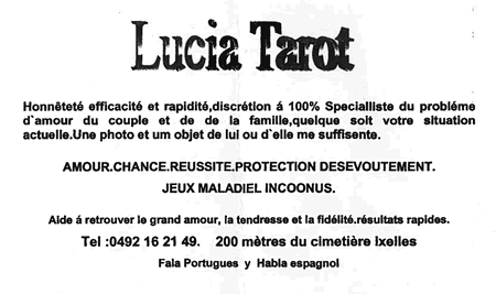 Lucia Tarot, Belgique