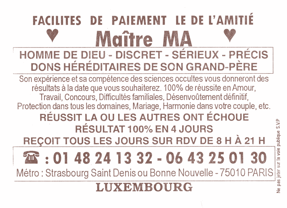 Maître MA, Paris
