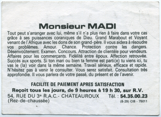 Cliquez pour voir la fiche dtaille de MADI