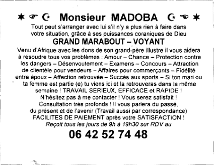 Cliquez pour voir la fiche dtaille de MADOBA