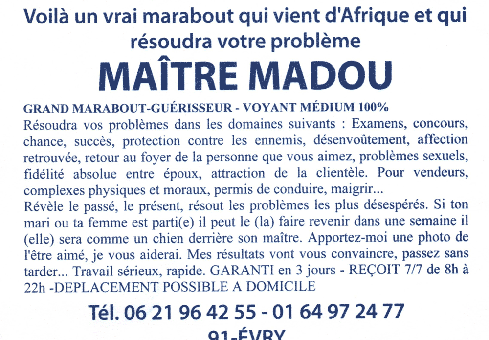 Maître MADOU, Essonne