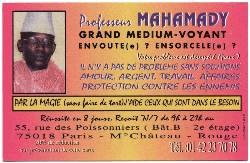 Cliquez pour voir la fiche dtaille de MAHAMADY