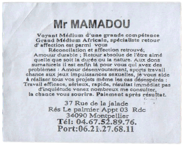 Cliquez pour voir la fiche dtaille de MAMADOU