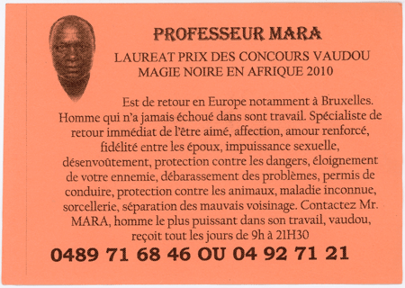 Professeur MARA, Belgique