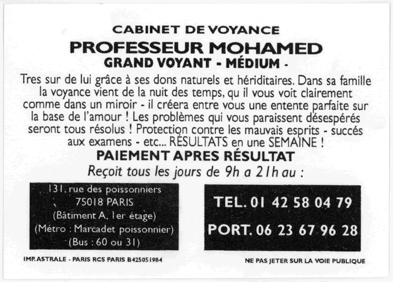 Cliquez pour voir la fiche dtaille de MOHAMED