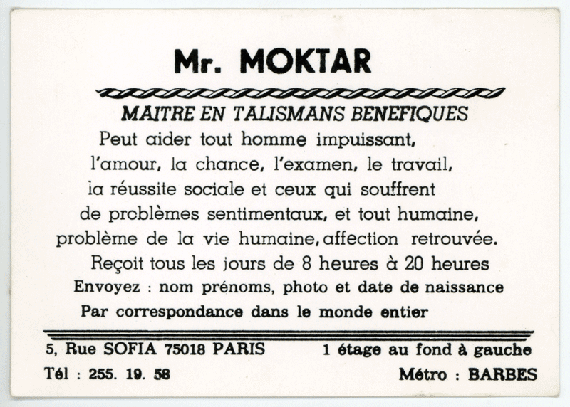 Monsieur MOKTAR, Paris