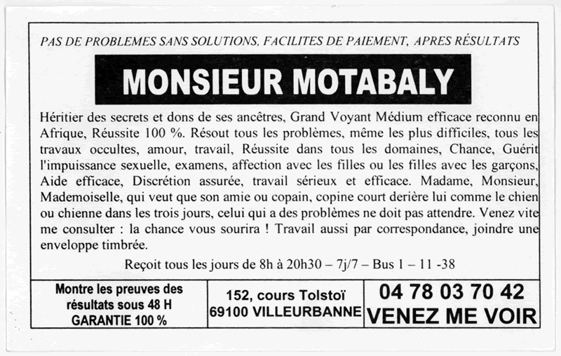 Cliquez pour voir la fiche dtaille de MOTABALY