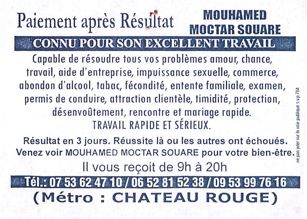 MOUHAMED MOCTAR SOUARE, Paris