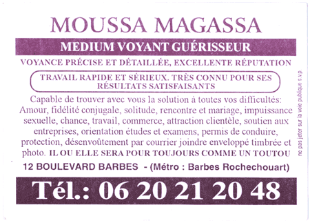 MOUSSA MAGASSA, Paris