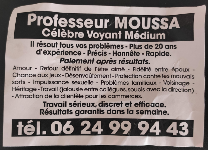 Professeur MOUSSA, (indéterminé)