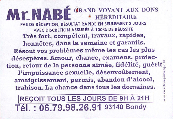 Monsieur NABÉ, Seine St Denis