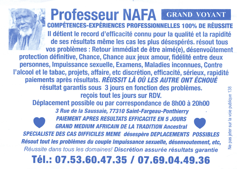 Cliquez pour voir la fiche dtaille de NAFA