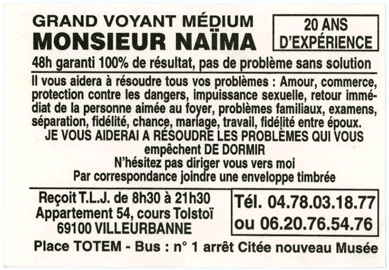 Monsieur NAÏMA, Villeurbanne