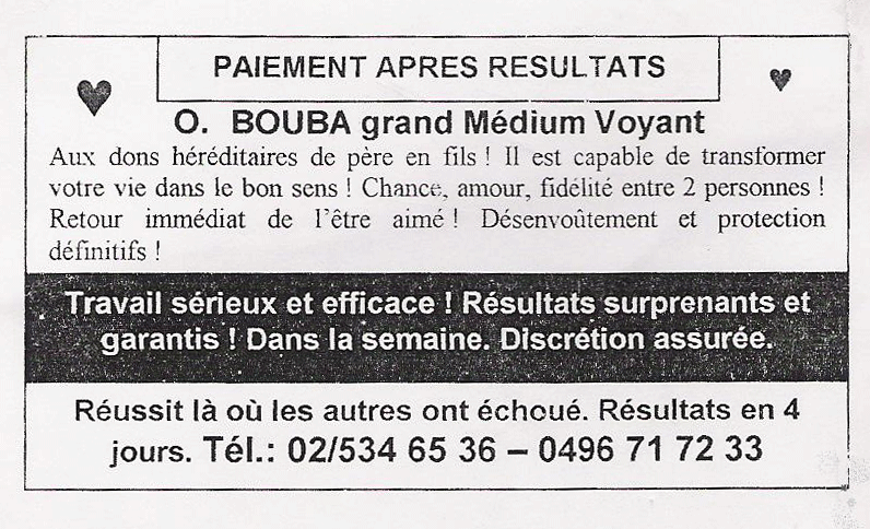 O. BOUBA, Belgique