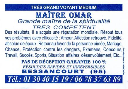 Matre OMAR, Val d