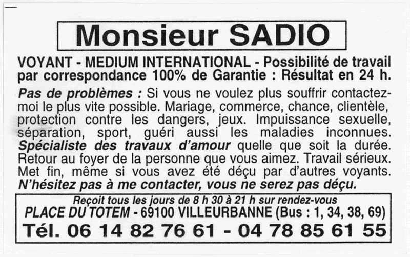 Cliquez pour voir la fiche dtaille de SADIO