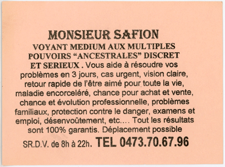 Monsieur SAFION, Belgique