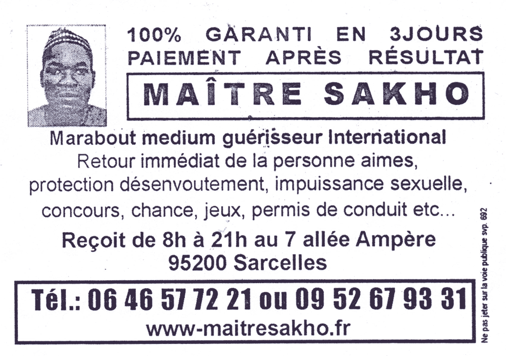 Maître SAKHO, Val d