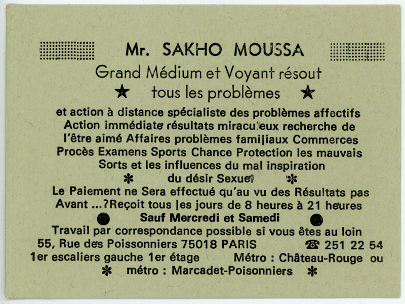 Monsieur SAKHO MOUSSA, Paris