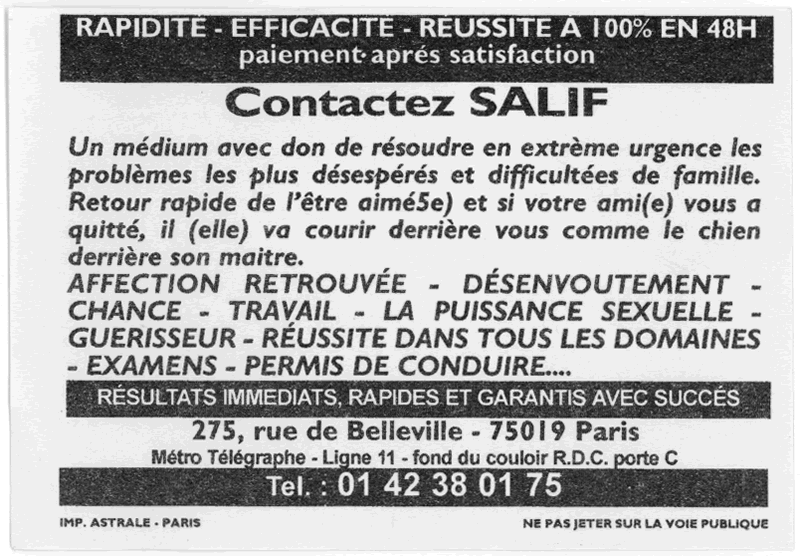 Cliquez pour voir la fiche dtaille de SALIF