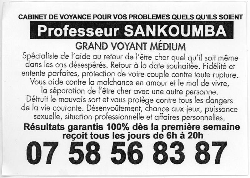 Professeur SANKOUMBA, (indéterminé)