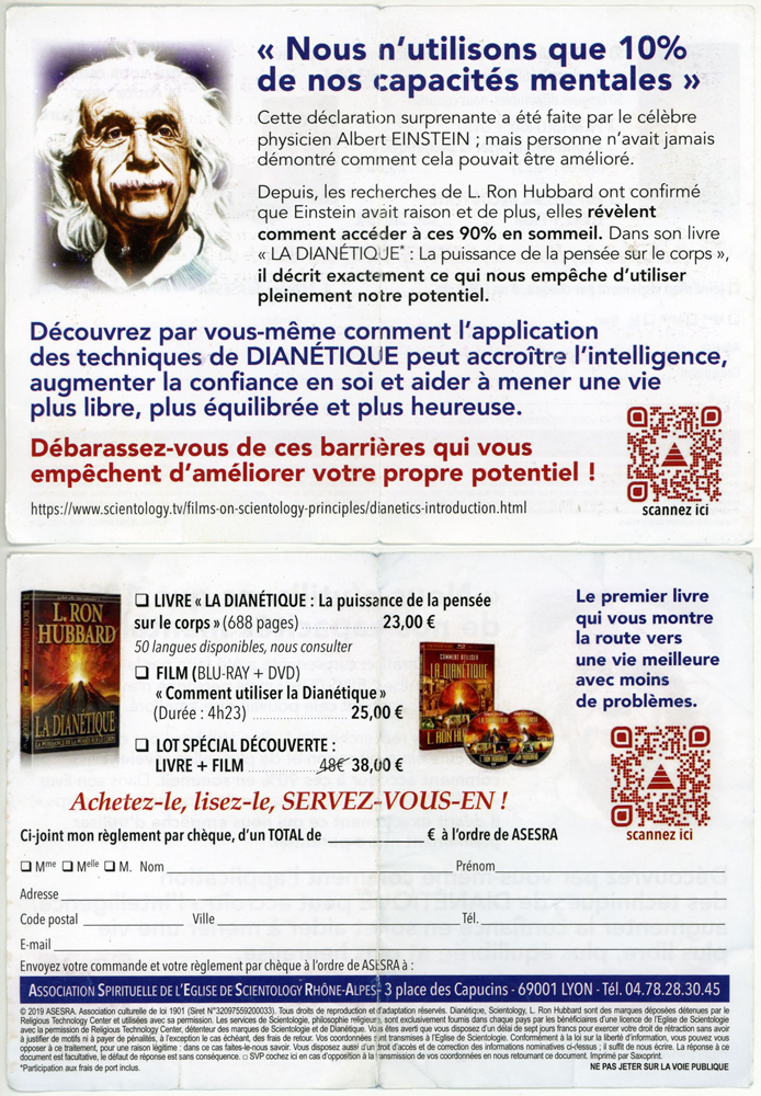 LA DIANÉTIQUE, Lyon