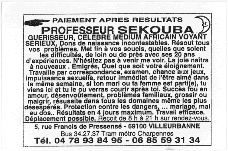 Cliquez pour voir la fiche dtaille de SEKOUBA