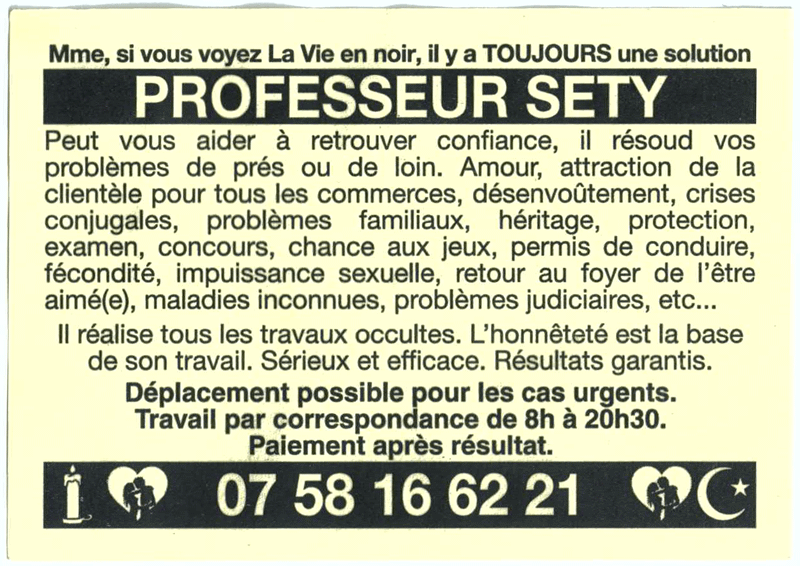 Professeur SETY, (indtermin)