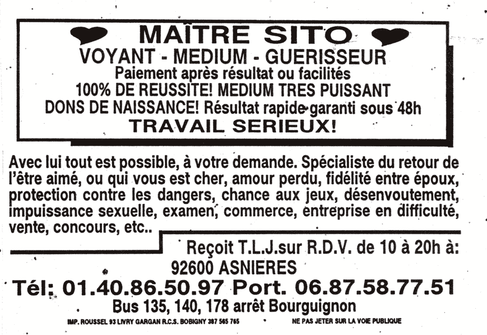 Maître SITO, Hauts de Seine