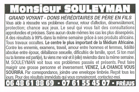 Monsieur SOULEYMAN, Var