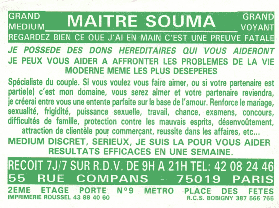 Maître SOUMA, Paris