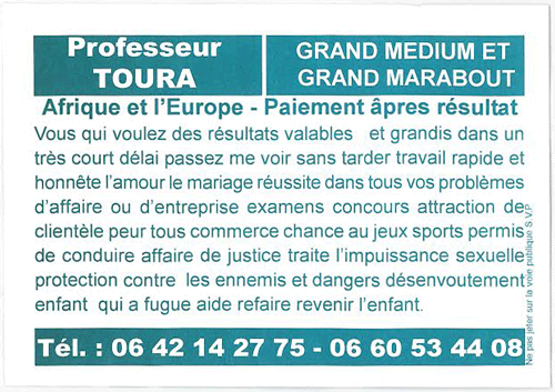 Professeur TOURA, (indéterminé)