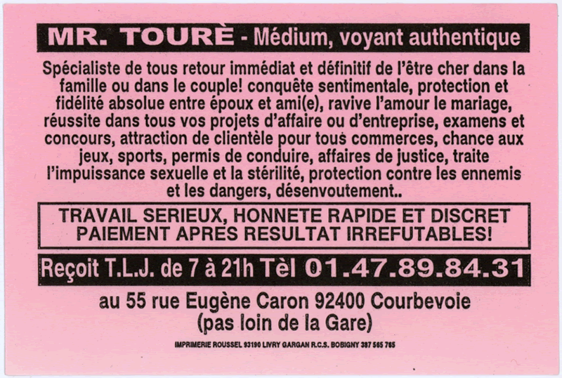 Monsieur TOURÈ, Hauts de Seine